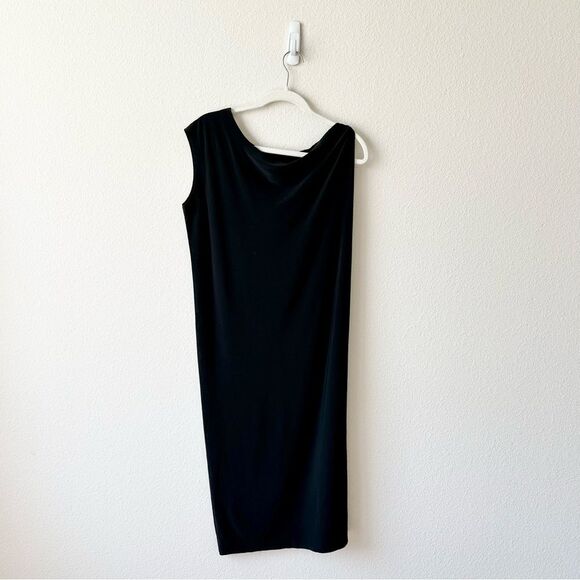 Norma Kamali Drop Shoulder Sleeveless Dress in Black Size Small - Picture 4 of 8
